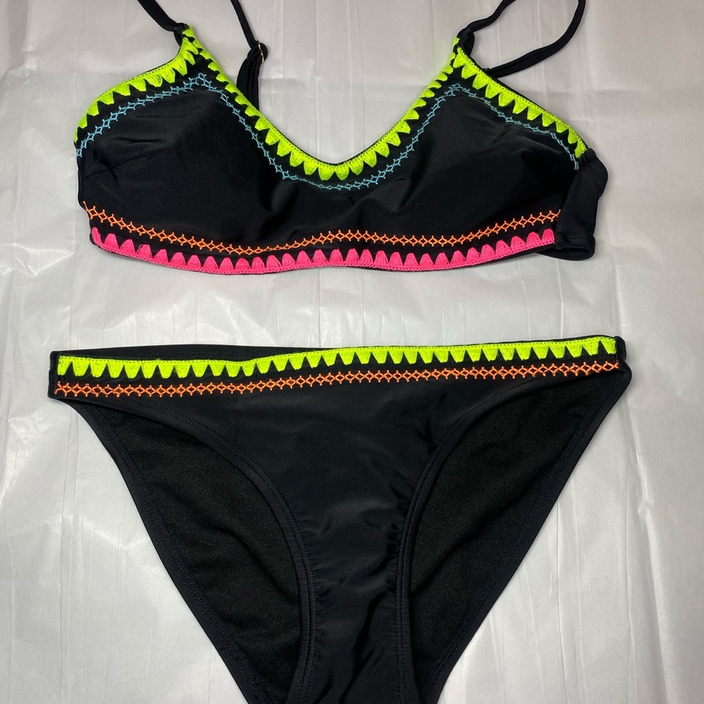 Xhilaration black and neon bikini